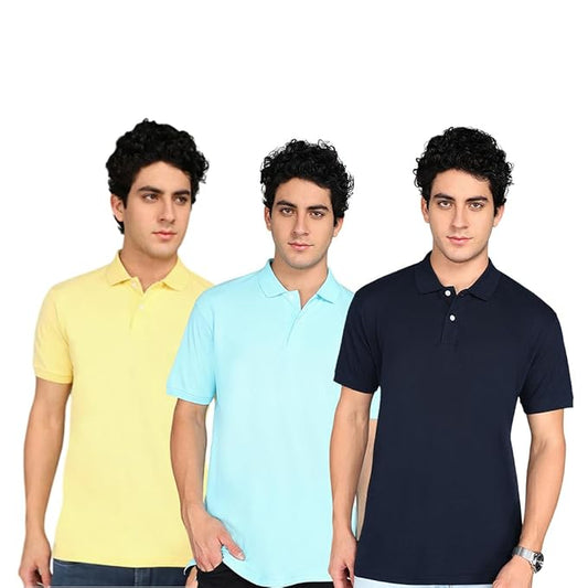 Pack of 3 Polo Neck T-Shirts