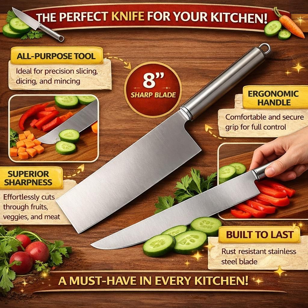 Stainless Steel Clever Knife (Pack of 1)